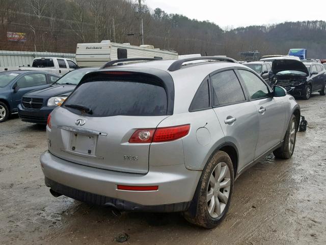 JNRBS08W23X403579 - 2003 INFINITI FX45 SILVER photo 4