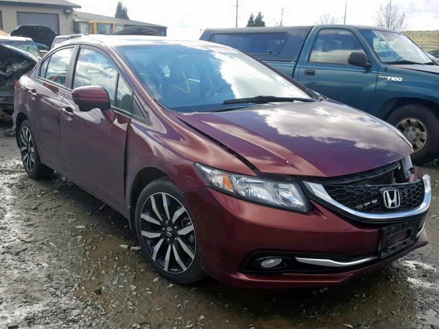 2HGFB2F99FH555489 - 2015 HONDA CIVIC EXL MAROON photo 1