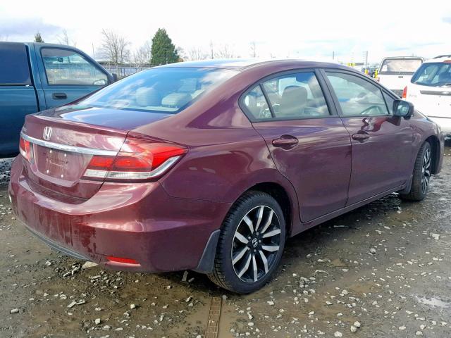 2HGFB2F99FH555489 - 2015 HONDA CIVIC EXL MAROON photo 4