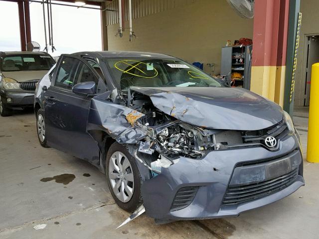 5YFBURHEXEP010937 - 2014 TOYOTA COROLLA L GRAY photo 1