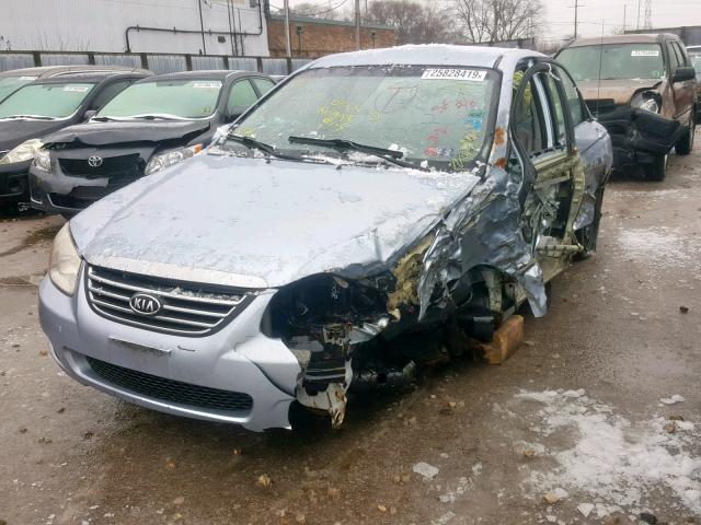 KNAFE121685510369 - 2008 KIA SPECTRA EX BLUE photo 2