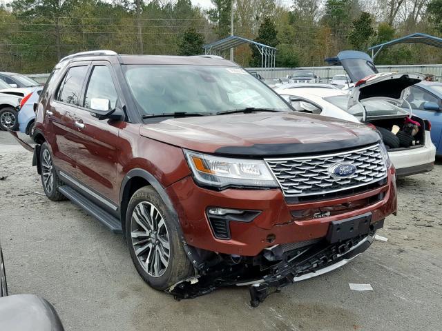 1FM5K8HT6JGA53738 - 2018 FORD EXPLORER P BROWN photo 1