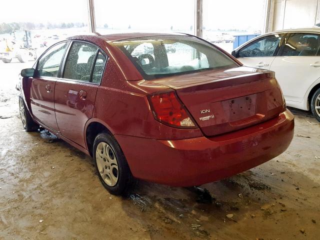 1G8AJ52F05Z172378 - 2005 SATURN ION LEVEL BURGUNDY photo 3