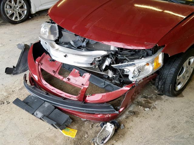 1G8AJ52F05Z172378 - 2005 SATURN ION LEVEL BURGUNDY photo 9