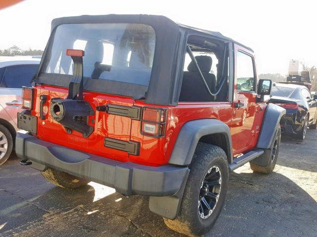 1J4AA2D1XBL534361 - 2011 JEEP WRANGLER S RED photo 4