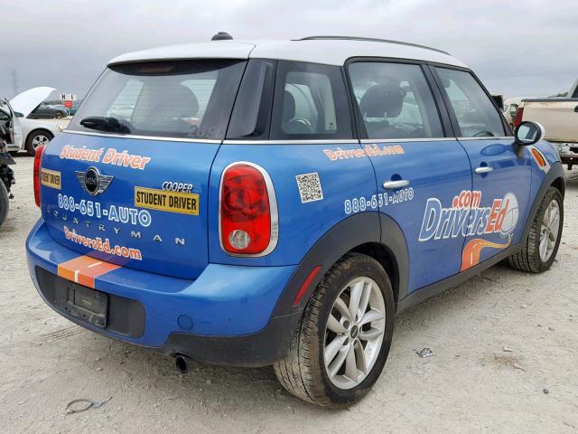 WMWZB3C5XEWR37272 - 2014 MINI COOPER COU BLUE photo 4