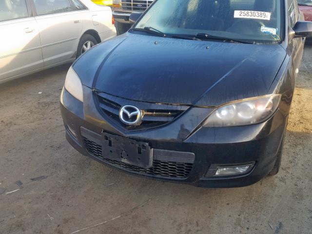 JM1BK323X81845598 - 2008 MAZDA 3 S BLACK photo 9