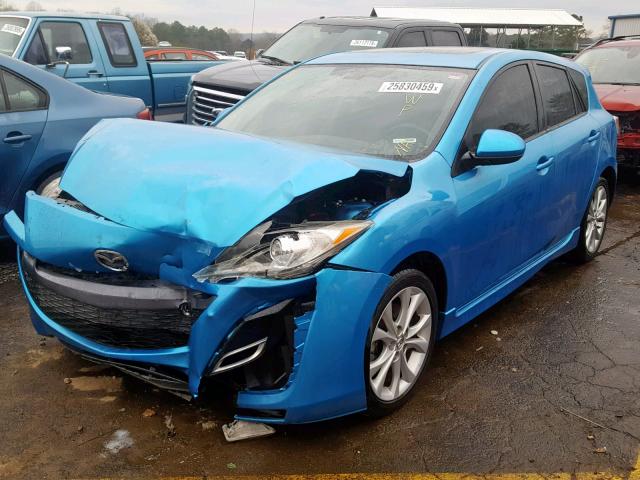 JM1BL1H54A1256224 - 2010 MAZDA 3 S BLUE photo 2