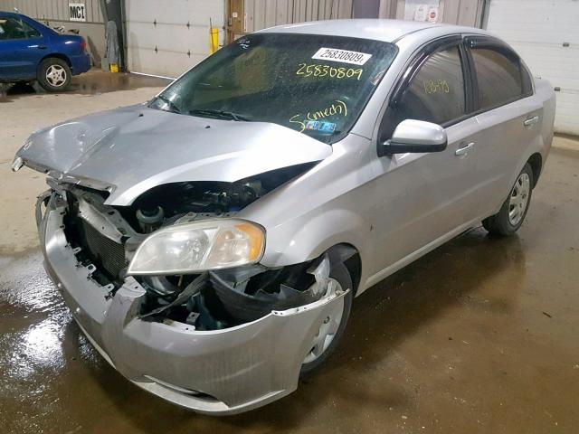 KL1TD56EX9B664395 - 2009 CHEVROLET AVEO LS GRAY photo 2