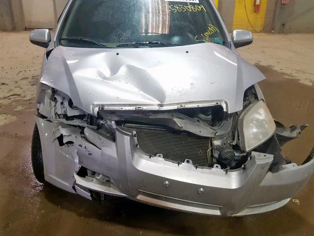 KL1TD56EX9B664395 - 2009 CHEVROLET AVEO LS GRAY photo 7