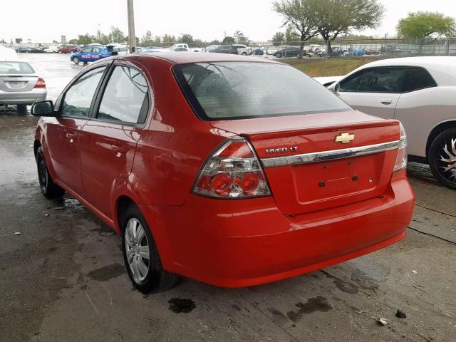 KL1TD5DE3BB137906 - 2011 CHEVROLET AVEO LS RED photo 3