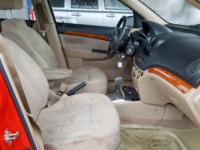 KL1TD5DE3BB137906 - 2011 CHEVROLET AVEO LS RED photo 5