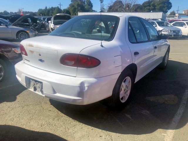 1G1JC524317168385 - 2001 CHEVROLET CAVALIER B WHITE photo 4