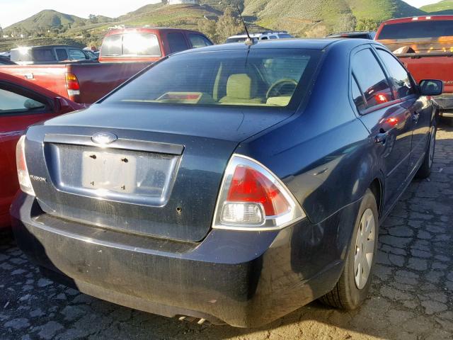 3FAHP06Z58R152622 - 2008 FORD FUSION S BLUE photo 4