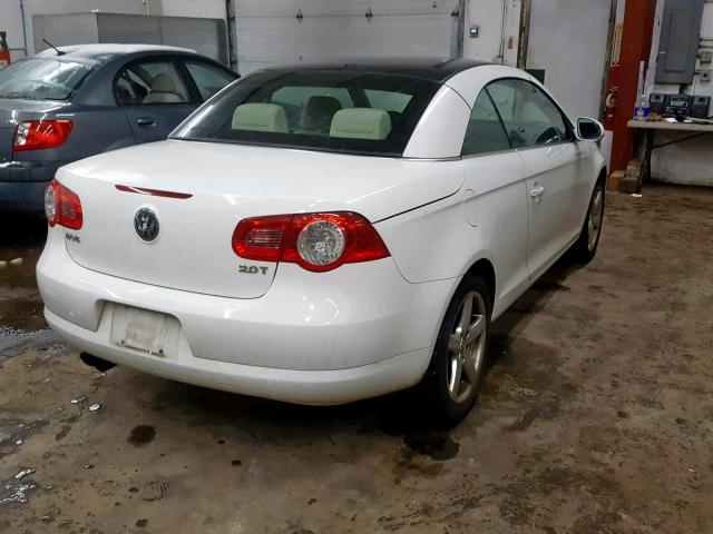 WVWDA71F97V004104 - 2007 VOLKSWAGEN EOS 2.0T S WHITE photo 4