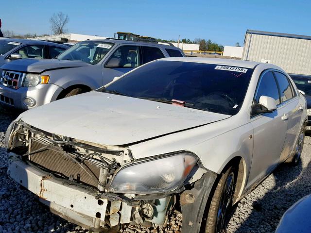 1G1ZH57B484198213 - 2008 CHEVROLET MALIBU 1LT WHITE photo 2