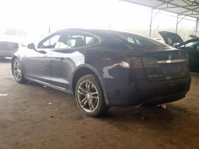 5YJSA1DP2CFP02345 - 2012 TESLA MODEL S BLUE photo 3