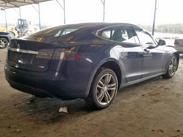 5YJSA1DP2CFP02345 - 2012 TESLA MODEL S BLUE photo 4