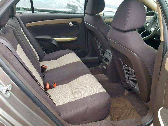 1G1ZB5EB9AF103854 - 2010 CHEVROLET MALIBU LS BROWN photo 6