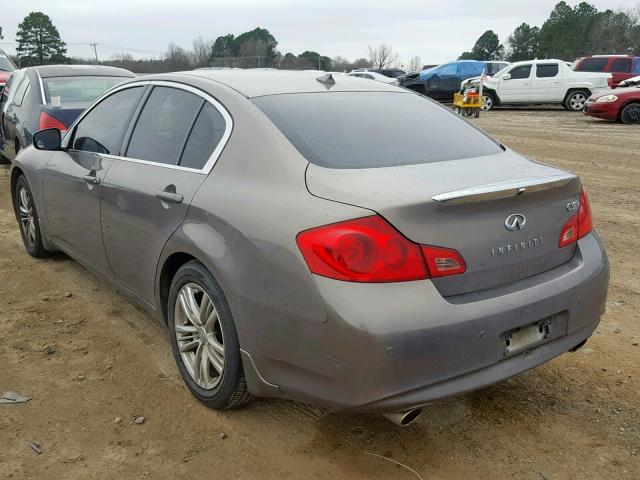 JN1CV6AP7CM629266 - 2012 INFINITI G37 BASE TAN photo 3