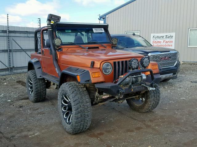 1J4FA49S52P721826 - 2002 JEEP WRANGLER / ORANGE photo 1