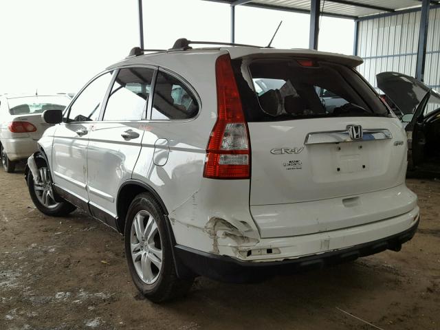 JHLRE4H77BC017786 - 2011 HONDA CR-V EXL WHITE photo 3