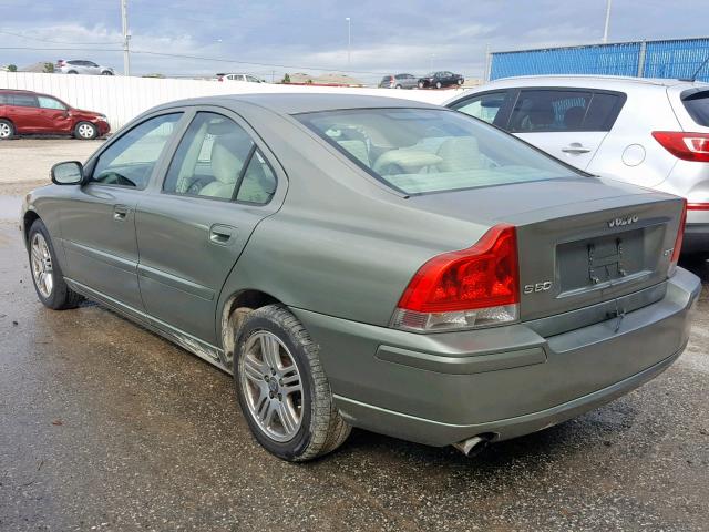 YV1RS592172634476 - 2007 VOLVO S60 2.5T GREEN photo 3