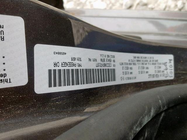 1C3CCCAB6FN721977 - 2015 CHRYSLER 200 LIMITE GRAY photo 10