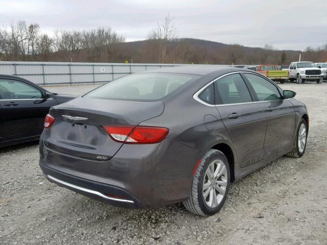 1C3CCCAB6FN721977 - 2015 CHRYSLER 200 LIMITE GRAY photo 4