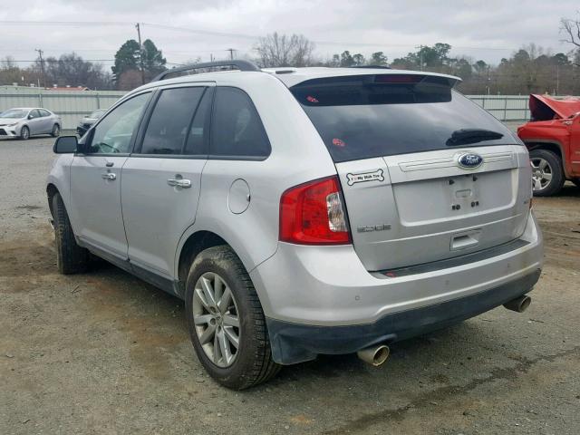 2FMDK3JC5BBB38426 - 2011 FORD EDGE SEL SILVER photo 3