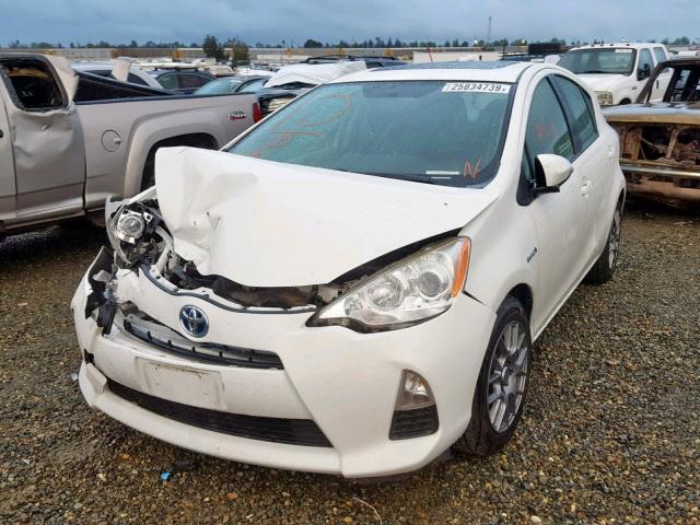 JTDKDTB36D1041349 - 2013 TOYOTA PRIUS C WHITE photo 2