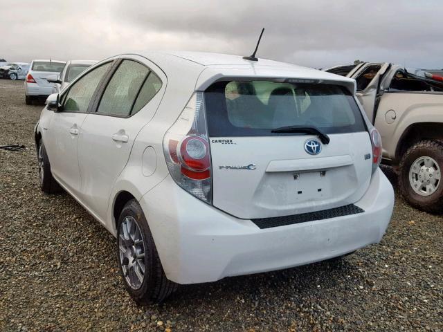 JTDKDTB36D1041349 - 2013 TOYOTA PRIUS C WHITE photo 3