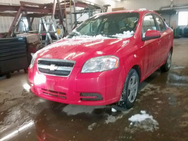 KL1TD5DE5BB161009 - 2011 CHEVROLET AVEO LS RED photo 2