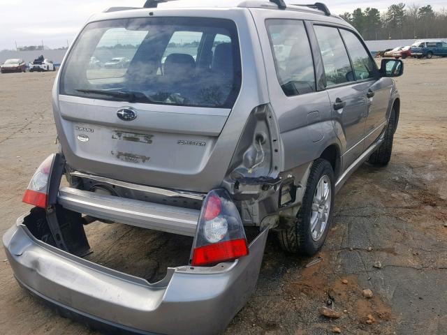 JF1SG66618H721756 - 2008 SUBARU FORESTER S SILVER photo 4