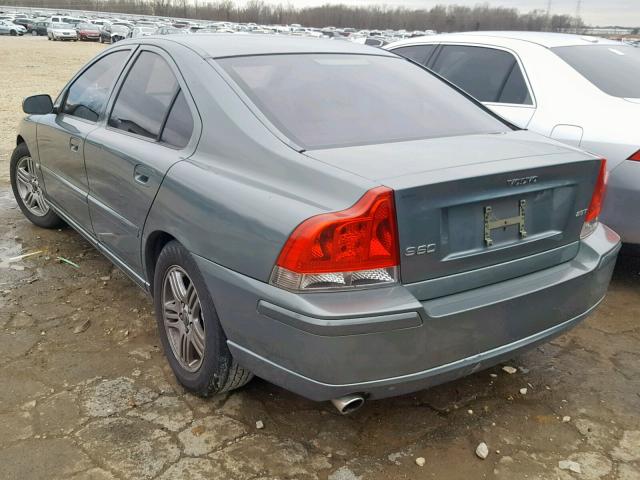 YV1RS592952472450 - 2005 VOLVO S60 2.5T GREEN photo 3