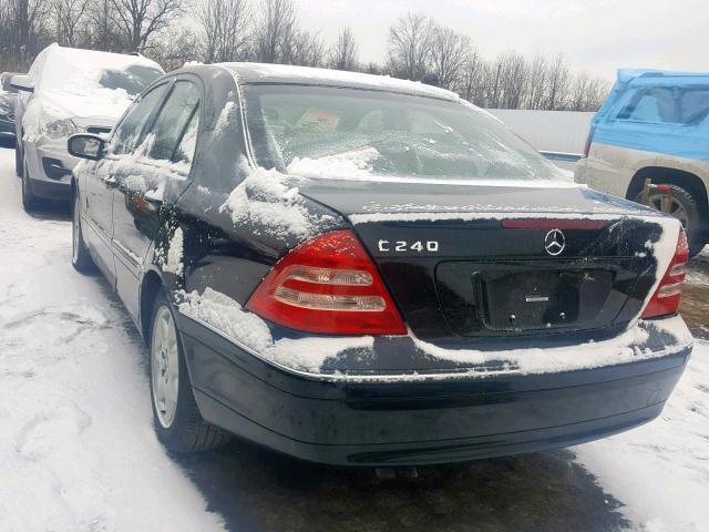 WDBRF81J84F508259 - 2004 MERCEDES-BENZ C 240 4MAT BLACK photo 3