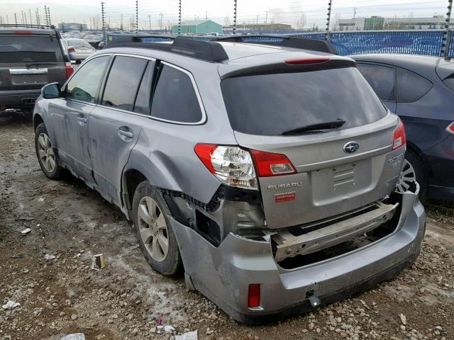 4S4BRJLC0B2380471 - 2011 SUBARU OUTBACK 3. SILVER photo 3