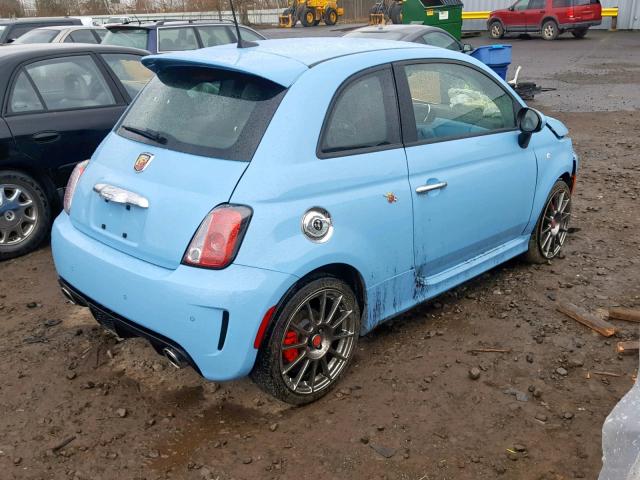 3C3CFFFH4HT542734 - 2017 FIAT 500 ABARTH BLUE photo 4