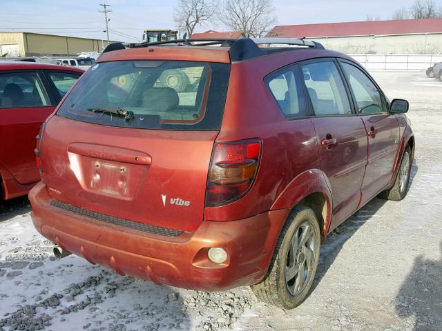 5Y2SL62874Z402220 - 2004 PONTIAC VIBE RED photo 4