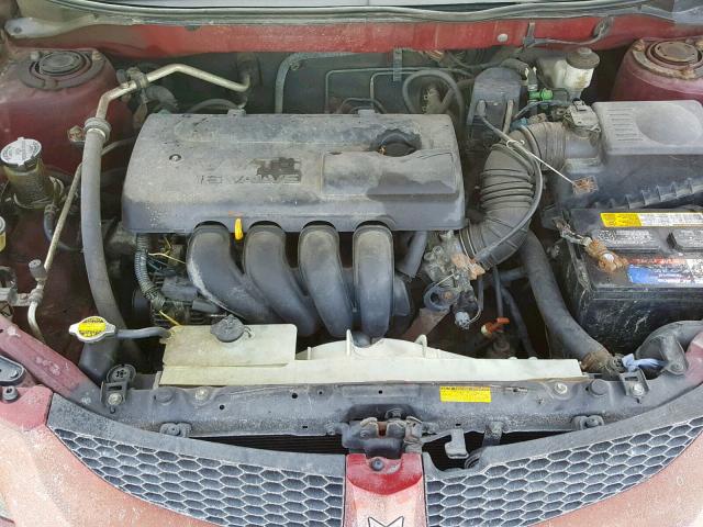 5Y2SL62874Z402220 - 2004 PONTIAC VIBE RED photo 7