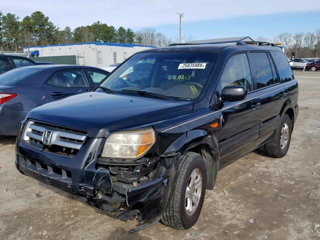 5FNYF28258B019272 - 2008 HONDA PILOT VP BLACK photo 2