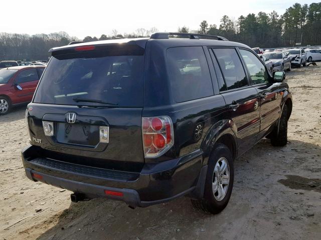 5FNYF28258B019272 - 2008 HONDA PILOT VP BLACK photo 4