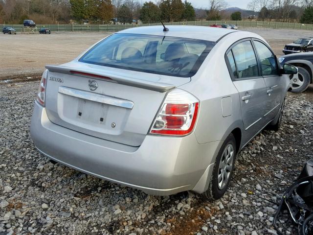 3N1AB6AP4CL782360 - 2012 NISSAN SENTRA 2.0 SILVER photo 4