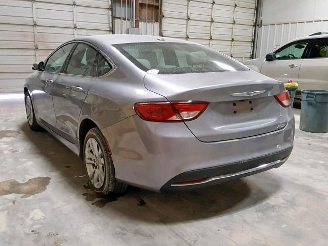 1C3CCCAB9FN504486 - 2015 CHRYSLER 200 LIMITE SILVER photo 3