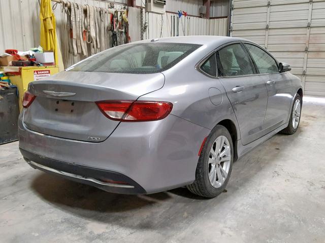 1C3CCCAB9FN504486 - 2015 CHRYSLER 200 LIMITE SILVER photo 4