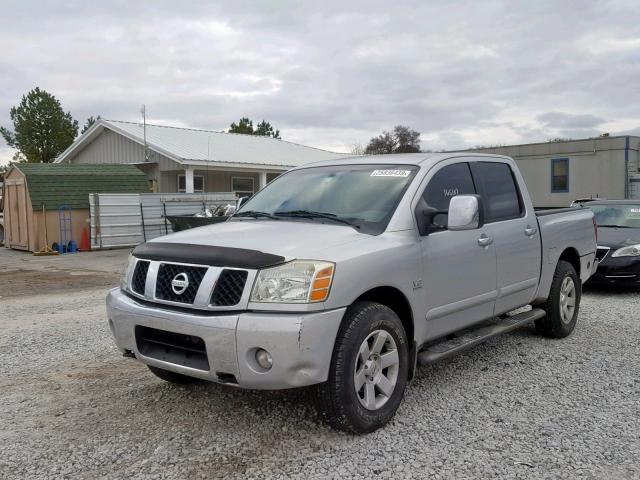 1N6AA07BX4N586236 - 2004 NISSAN TITAN XE SILVER photo 2