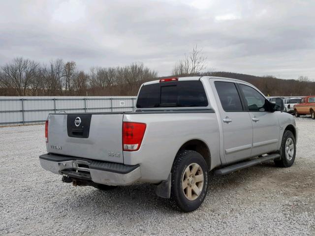 1N6AA07BX4N586236 - 2004 NISSAN TITAN XE SILVER photo 4