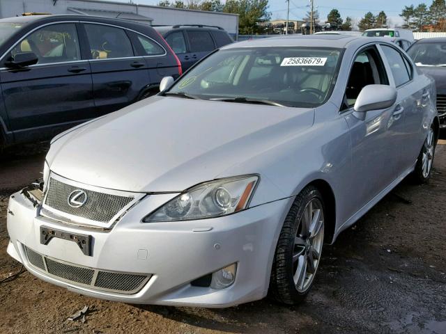 JTHBE262782015723 - 2008 LEXUS IS 350 SILVER photo 2