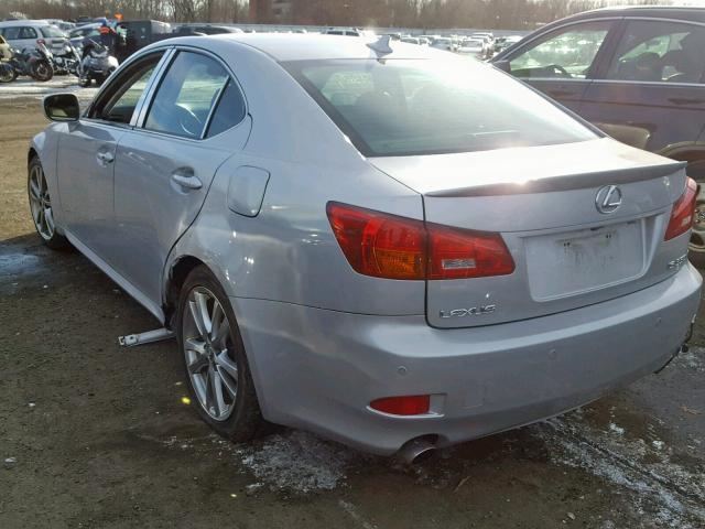 JTHBE262782015723 - 2008 LEXUS IS 350 SILVER photo 3