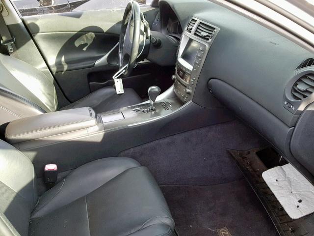 JTHBE262782015723 - 2008 LEXUS IS 350 SILVER photo 5